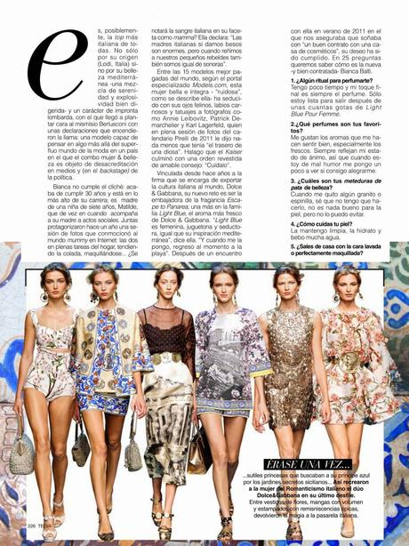 Bianca Balti For Telva Magazine, Spain, July 2014