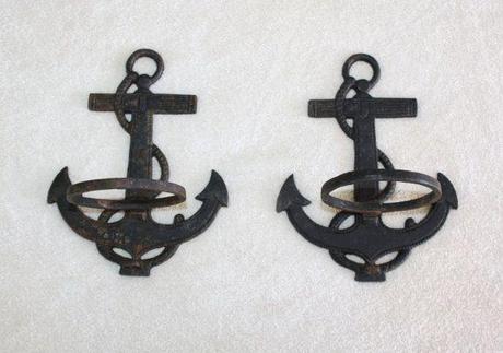 Anchors-Vintage-Black-Iron-Wall-Hanging-Planters-Pot-Holders-Outdoor