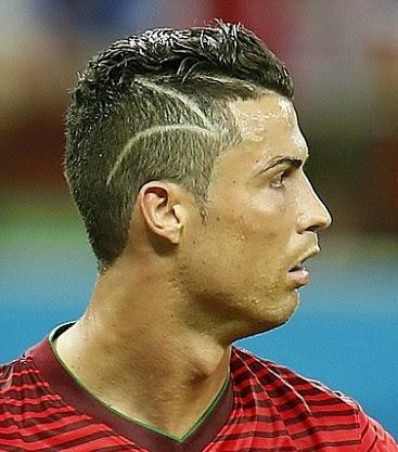 different hairdos -  Cristiano Ronaldo's new zig-zag ... and slinga Malinga