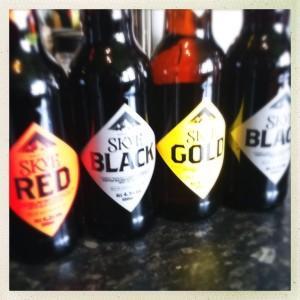 Skye brewing co beers skye red Skye black Skye gold