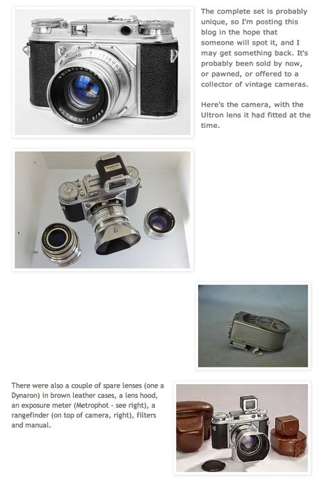 An Unusual Blog Post: Help Find Stolen Camera Equipment #findmydadscamera