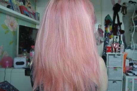 Bleached blonde to pastel pink in under 10 minutes