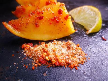 mango with sweet chilli and lime dipping salt - a heavenly taste of the far east