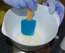 stirring the wet ingredients