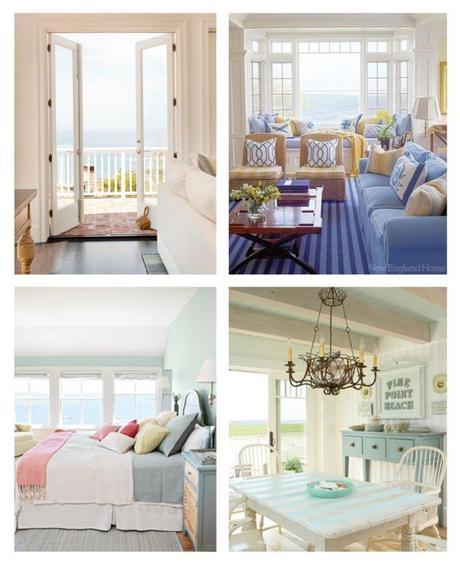 coastal seaside house inspiration moodboard