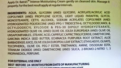 Dr.Batra's Intense Moisturizing Cream Review Dr.Batra's Intense Moisturizing Cream Review