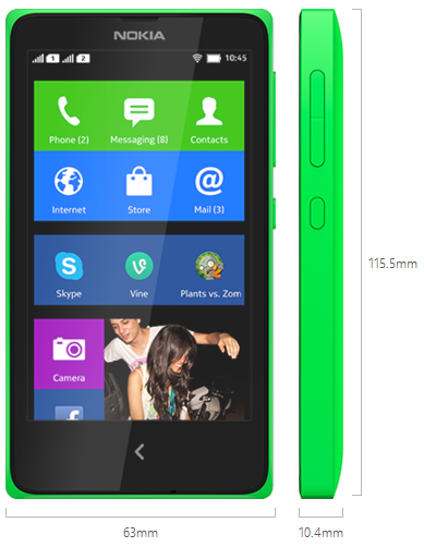 nokiax dimension