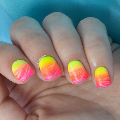 Summer Neon Gradient and Watermarble