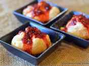 ~ricotta Dumpling with Raspberry Sauce~