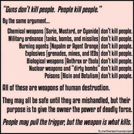 Weapons don't kill people