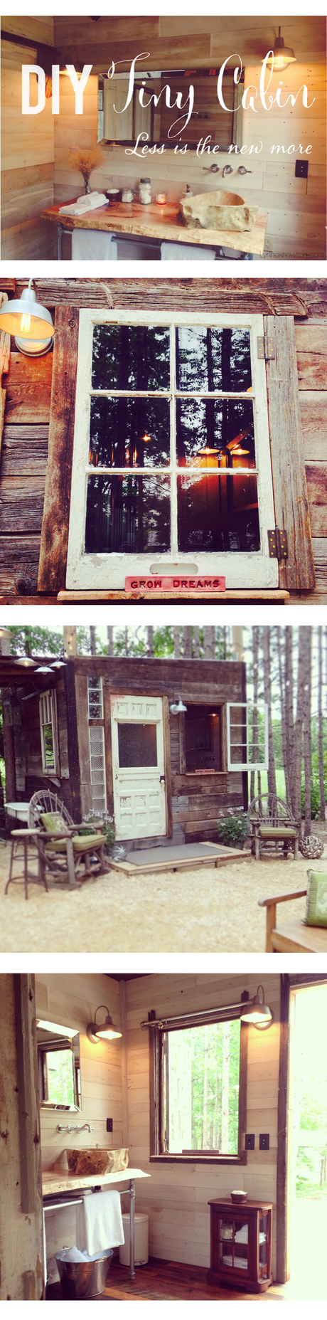 #DIY tiny cabin via  http://www.lynneknowlton.com/tiny-cabin/ 