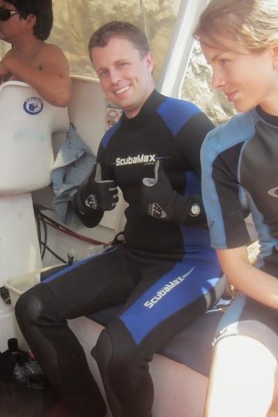 Rocking the wet suit.