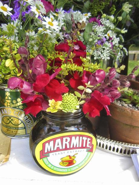 A marmite jar of Tuckshop Flowers.