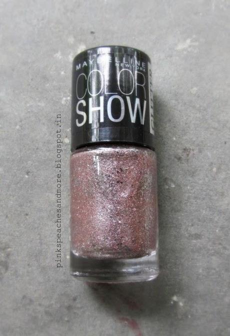 Maybelline Color Show Glitter Mania Nail Paint - Pink Champagne | Review