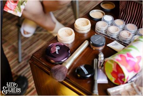 Bride getting ready for wedding in Old Swan Hotel 