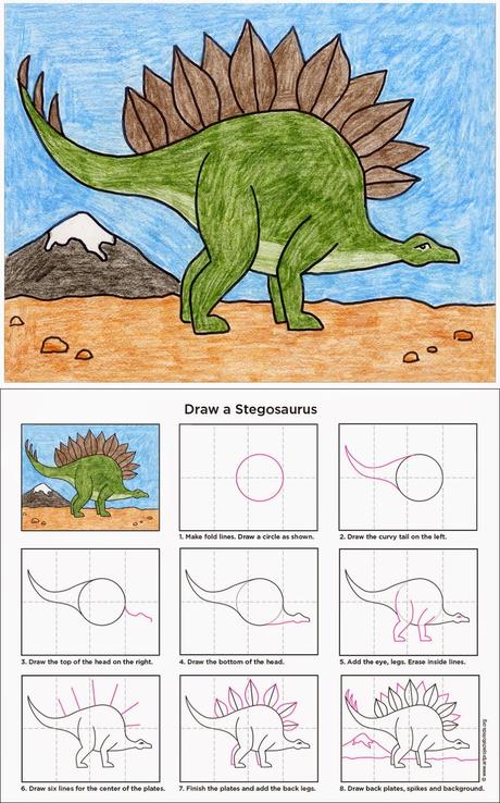 How to Draw a Stegosaurus