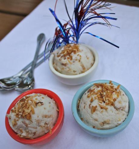 Vegan Toasted Coconut and Macadamia Nut Ice Cream 