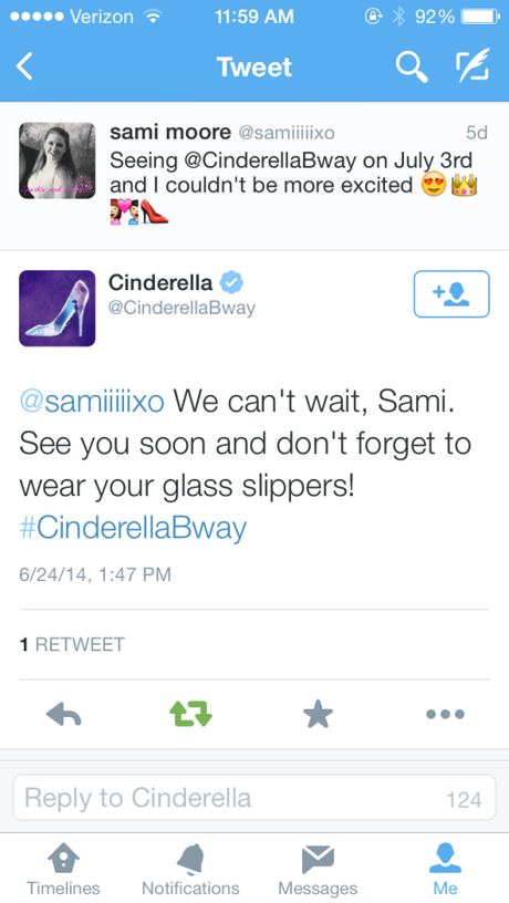 cinderella bway tweet