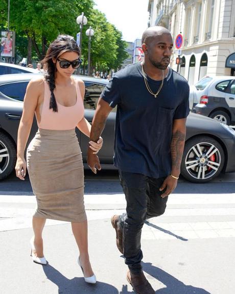 Kim Kardashian and Kanye West go shopping at Colette before having lunch at L'Avenue in Paris