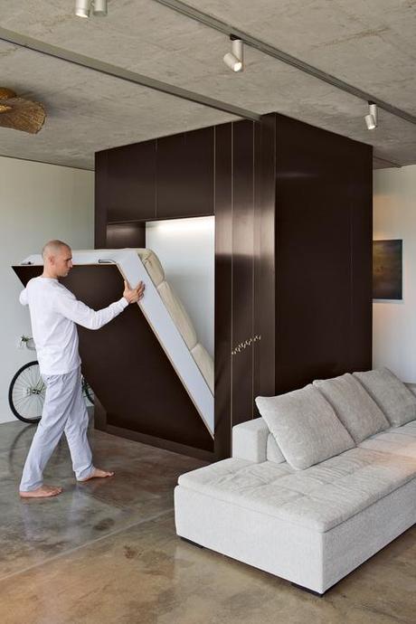 Warsaw apartment with Murphy bed fold out and sofa