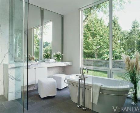 Focus on Bathrooms: 30 New Designs in Whites and Creams (and One Awesome Blue One)