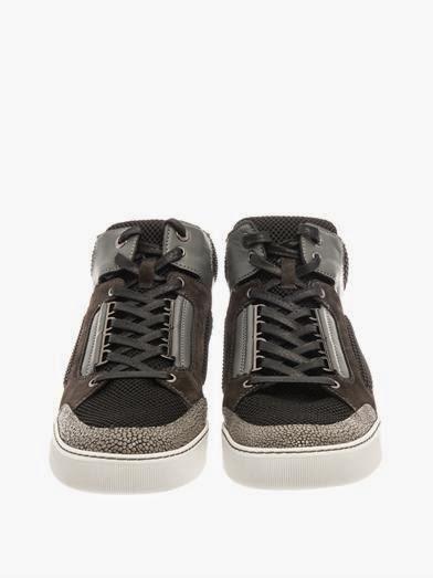 Tempted With Texture:  Lanvin BMX Mid-Top Trainers