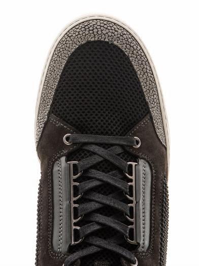 Tempted With Texture:  Lanvin BMX Mid-Top Trainers