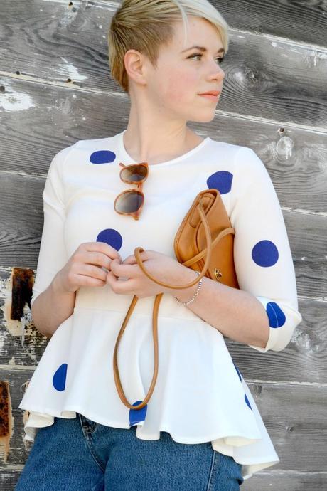 Look of the Day: Dots & Denim