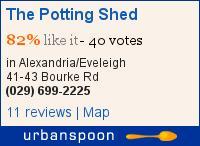 The Potting Shed on Urbanspoon