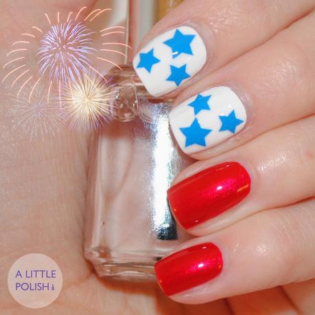 Patriotic Mani featuring KB Shimmer Nail Decals