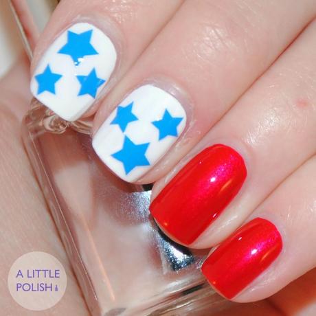 Patriotic Mani featuring KB Shimmer Nail Decals