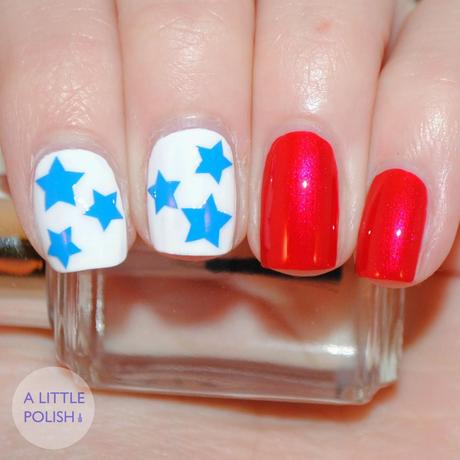Patriotic Mani featuring KB Shimmer Nail Decals