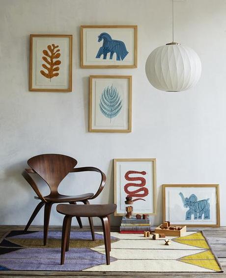 Collection of exclusive framed prints for the Dwell Store in a variety of colors