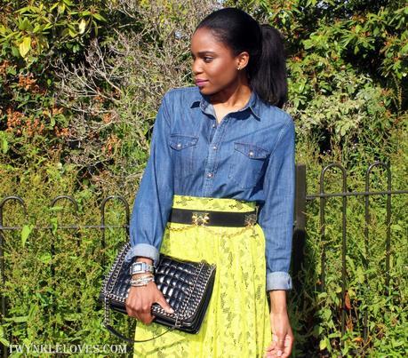 Today I'm Wearing: Yellow Lace + Denim