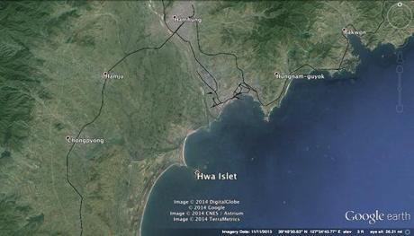 Hwa Islet in relation to South Hamgyo'ng Province (Photo: Google image).