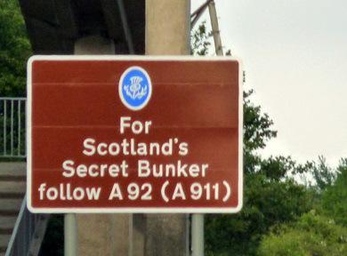 Road sign to secret bunker