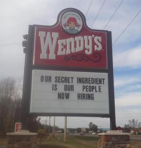 Sign telling people what their secret ingredient is