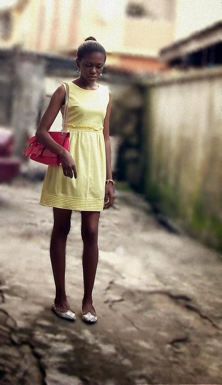 A Yellow Dress and A Pink Bag.