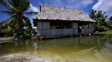 A Kiribati house abandoned due to flooding.Reuters/David Gray