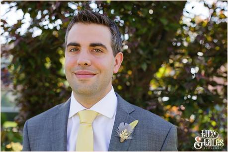 Groom at relaxed manachester wedding