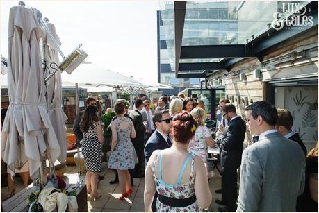 Wedding on terrace at Great John Street Hotel