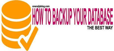 How to Manually Backup Your Database the Best Way