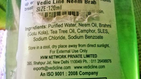Vedic Line Neem & Brahmi Disinfecting Facewash-an Affordable Solution for Pimples