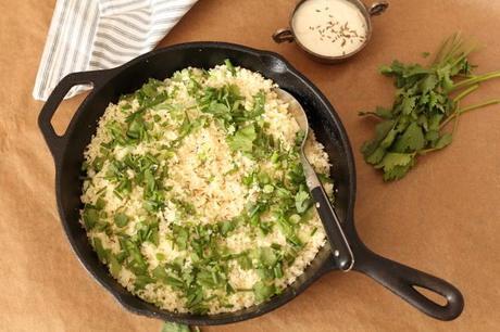 Herbed Cauliflower ‘Rice’ with Tahini Yoghurt