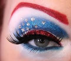 fourth of july, independence day, makeup ideas, eye make up ideas for fourth of july