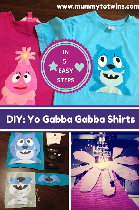 Sew Yo Gabba Gabba Shirts in 5 Easy Steps