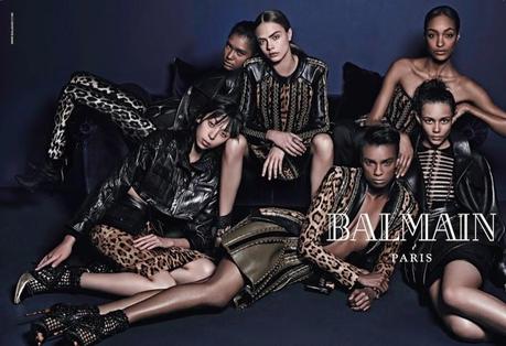 Cara Delevingne, Jourdan Dunn for Balmain’s Fall Ads