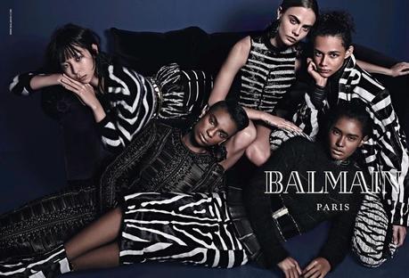 Cara Delevingne, Jourdan Dunn for Balmain’s Fall Ads