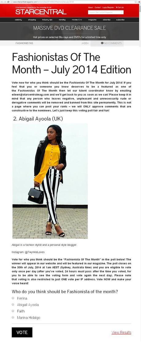 Feature: StarCentral's Fashionista Of The Month