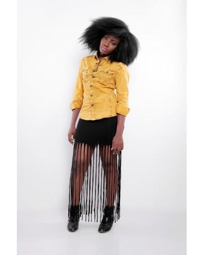 Midi Tassle Fringe Skirt